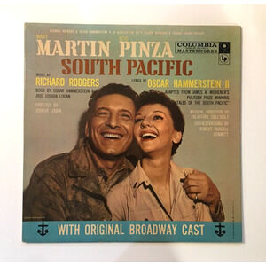 South Pacific: Original Broadway Cast LP Vinyl (Martin, Pinza) Columbia OL 4180